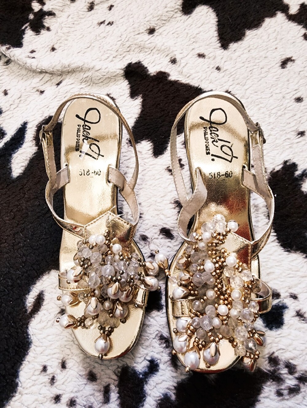 WOMEN'S 90'S BLING HEELS - GOLD